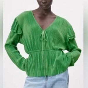 NWT Zara Green Blouse